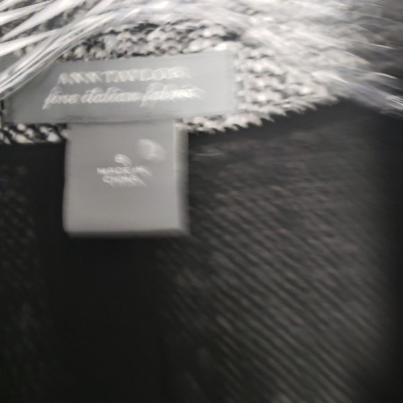 Ann Taylor Fine Italian Fabric Collared Belted Tweed Blazer Jacket - Picture 8 of 14